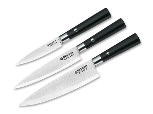 Böker - Damast Black Messerset 3-teilig