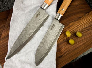 Böker - Damast Olive Kochmesser Klein