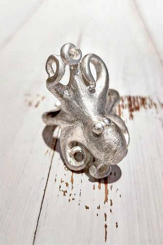 Silber Schmuck - Ring Großer Krake