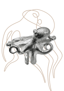 Silber Schmuck - Ring Großer Krake