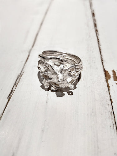 Silber Schmuck - Ring Kleiner Krake