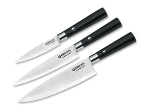 Böker - Damast Black Messerset 3-teilig