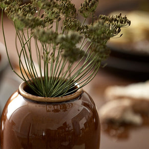 Bitz - Steingut Vase Amber, 20cm