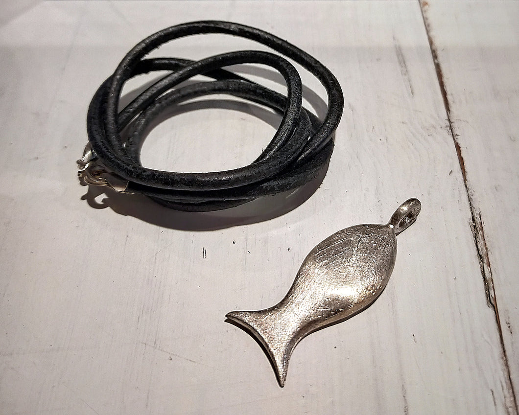 Silber Schmuck - Anhänger Fisch