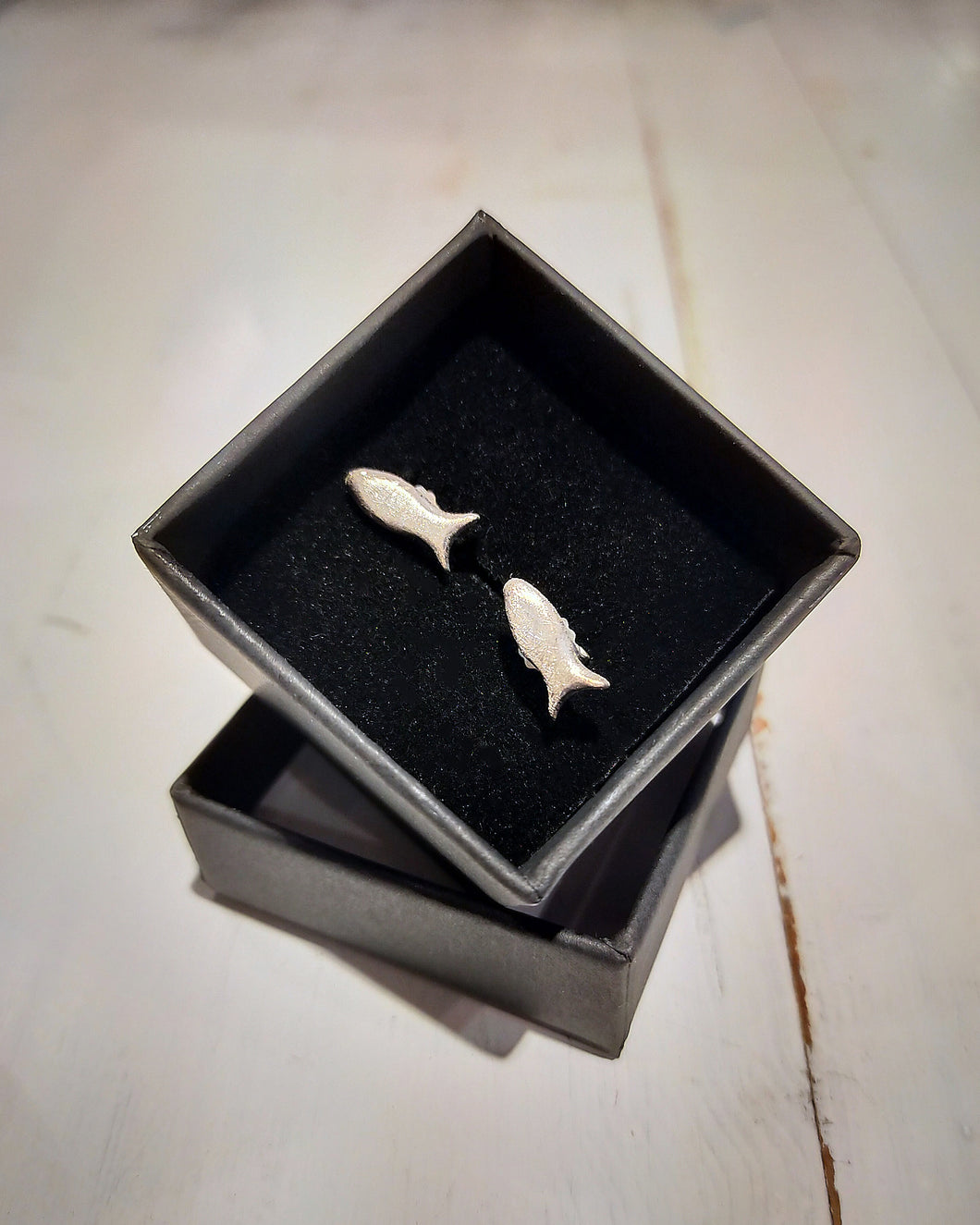 Silber Schmuck - Ohrstecker Kleine Fische