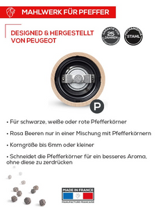 Paris u'Select - Pfeffermühle aus Holz, Passion Red