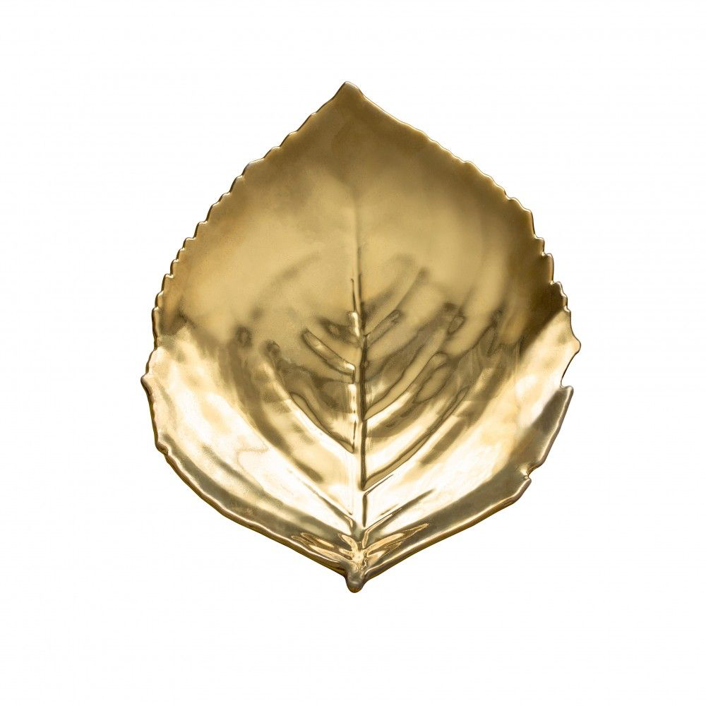 Hortensienblatt Gold 22 cm