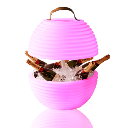 Nikki.Amsterdam - The.Bowl LED-Lampion-Bluetooth Lautsprecher & Weinkühler